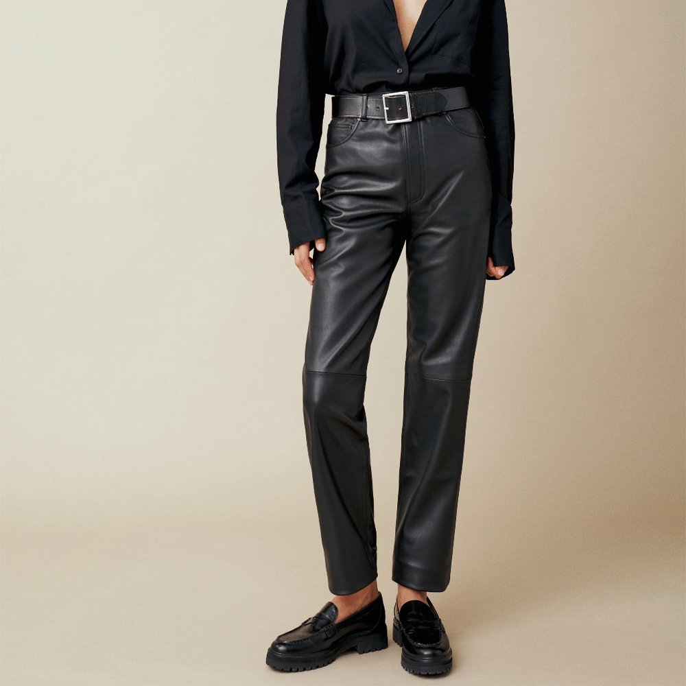 Reformation x Veda leather pants size 4
